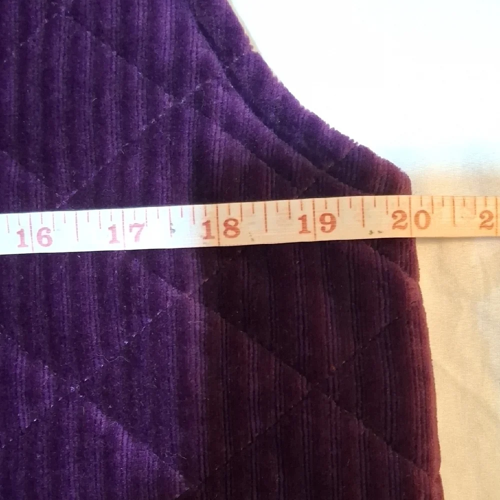 NEW.Erika Women's Deep Purple Quilted Vest Size L